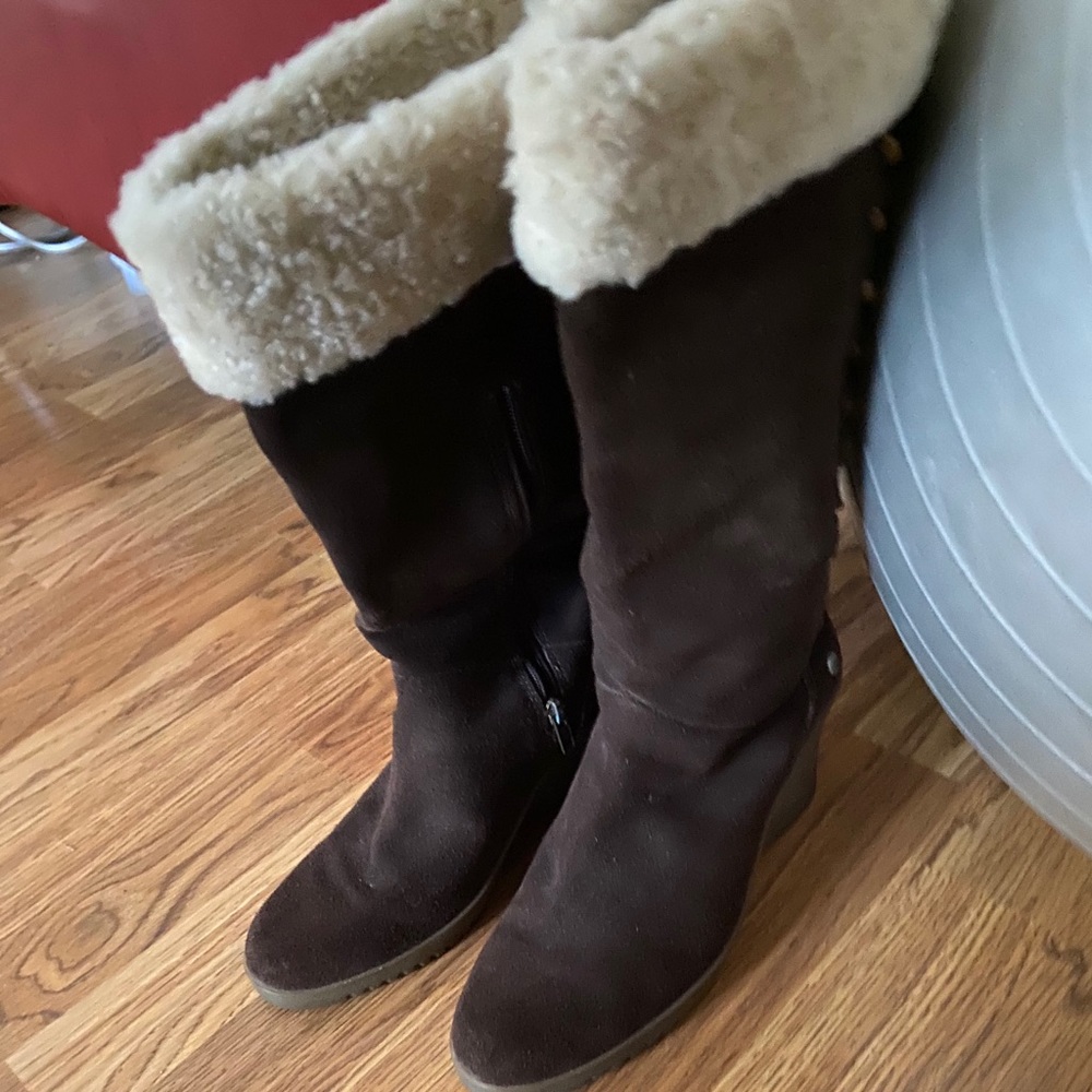 UGG Australian Felicity Suede Wedge Boots